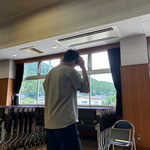 休憩中も一人で頑張ってたね