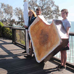 big toast on the boardwalk