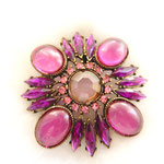 1960 Strabiliante spilla fucsia e rosa  -art.237/2- SOLD UT