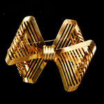 1940's large open work Holiday bow brooch in a antiqued gold -tone. -Art.134/4-  SOLD OUT