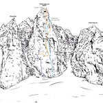 Grand Capucin (Massif du Mont Blanc, Chamonix), encre de Chine