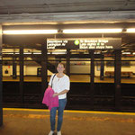 Ich bei meiner allerersten Subway-Fahrt in NYC