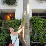 me fighting with a palmtree leaf :P