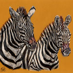 Steppenzebras, Pastell (ZU VERKAUFEN/ FOR SALE)