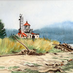 Seattle Discovery Park Beach, Aquarell (verkauft/ sold)