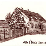 Alte Mühle zu Redefin I, Sepiastift (Auftragsarbeit)