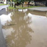 In Bangs (Rheintal) gab es sogar teilweise kleine Überschwemmungen.
