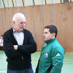 Der Trainer im Gespräch mit dem Europameister und seinem ehemaligen Schüler Oliver Haider
