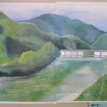 森と湖のある風景画コンクール入選作品（２０１１年５月高校２年）　四つ切　水彩