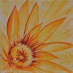 Sonnenblume, 20 x 20cm, Leinwand, verk