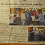 Diesmal singendes, schwitzendes Barendorf IKZ vom 31.08.2015