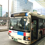 ④７０・９０番　県立総合病院行きバスに乗車します。