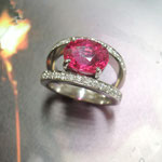 Bague Tourmaline Rose, Joaillerie Tournis, Bordeaux, fabricant