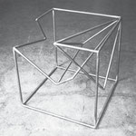 Cube en barreaux d’acier/Stangenwürfel, 1979