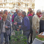 Am Apero draussen bei schönem Wetter