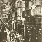 1929 Calle San Francisco desde el oeste. Al fondo, Plaza Vieja