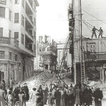 1941 Ruinas de la Calle Lealtad desde La Ribera. A la izquierda, Edificio Ubierna