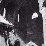 Años 40. Capilla de Santiago desde el oeste, desde lo que había sido Palacio Episcopal. La capilla, del siglo XIV, fue desmontada para construir en su lugar el actual Palacio Episcopal