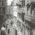 c. 1914 Calle San Francisco desde la Plaza Vieja
