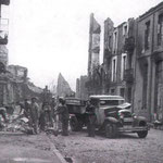1941 Ruinas de la Calle Cádiz tras el incendio desde el oeste