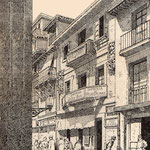 1891 Comienzo de la Calle de La Compañía desde su confluencia con Arcillero y Tableros. Al frente, "Casa del Marqués de la Conquista"