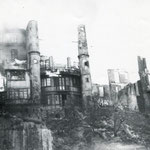 1941 Casas de Ruamayor en llamas desde la Calle Cádiz