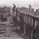 1941 Ruinas de la Calle Cádiz tras el incendio desde el oeste