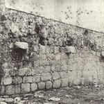 ¿Año? Lienzo de la antigua muralla medieval en la zona de la Plaza de los Remedios, donde luego se levantaría el Cine Coliseum