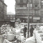 1908 Obras de derribo del viejo puente de Vargas desde La Ribera
