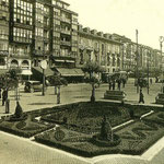 1935 Comienzo de La Ribera desde Alfonso XIII. En el centro de la imagen, Edificio de la Aduana