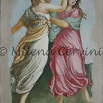  MUSE 1 - affresco a secco su tela con malta e terre naturali colorate - 40x25 cm