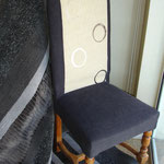 Création de housses sur mesure, recouvrement de chaises, Stéphanie Lauchas, tapissier décorateur en Gironde