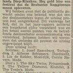 THE DYNAMITE STRINGS: Dagblad De Stem 15-3-1963