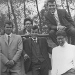 THE HALCONS vlnr: Roy Stubbs, Frans Horn, Ed Brodie, Les Brodie, Henk Beijen (witte trui)