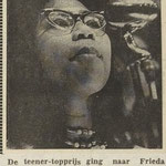 Farida (Frieda) Pascoal tijdens teenagerfestival in Ons Gebouw te Kruiningen op 30 december 1962