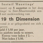 19th. DIMENSION: Eendrachtbode 30-7-1970