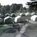 Blick auf die Feuerstelle 1964
