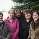 Stipvisite in Zchorna: Doty, Kathrin, Matthias, Ilse und Katja