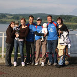 Beim Triathlon an der Pirk: Katja, Etienne, Kristina, wir mit klein Moritz, Andy's Papa Harald und Janette (die Mama von Moritz) :)