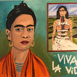 Viva la Vida- Frida Kahlo and The Brocken Column, 2020, Acryl auf Leinwand, 50 x 70 cm