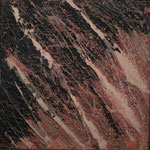 Colla e gesso su legno - Opera: Sezione di roccia - periodo colla e gesso cm. 90 x 90