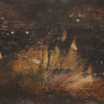 Opera: La notte dei tempi - olio e collage  anno 1989 - cm. 28,5 x 15,5
