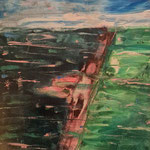 "Zwischen den Feldern",30x40cm, Acryl auf Leinwand,  590,-