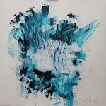 "oceano mare", acryl auf leinwand, 100cm x 100 cm, Preis: 950,- sold (53)