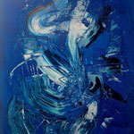 "Deep Blue" 80x100cm Acryl auf Leinwand , Preis: 980,-€ (107)
