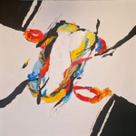 "Entscheidungsfindung" Acryl auf Leinwand,  100x100cm Preis: 1300,- verkauft  (106)