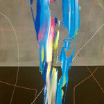 "ars gratia artis" 120x40cm, Acryl auf Leinwand,  900,-