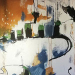 "in the row" Acryl auf Leinwand,  100x100cm 950,- (sold) (54)