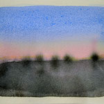  'Sunset' #a-2 / aquarelverf op papier, 13x18cm / 2013 / sold