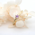 "Rose" - Verlobungsring Gelbgold 750 mit Saphir, 720.-